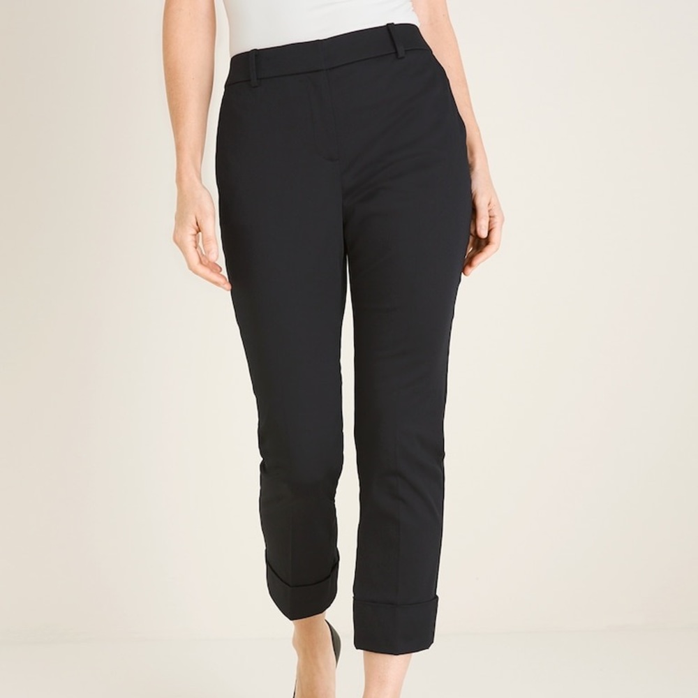 NWT Chico’s Secret Stretch Cuffed crop pant black